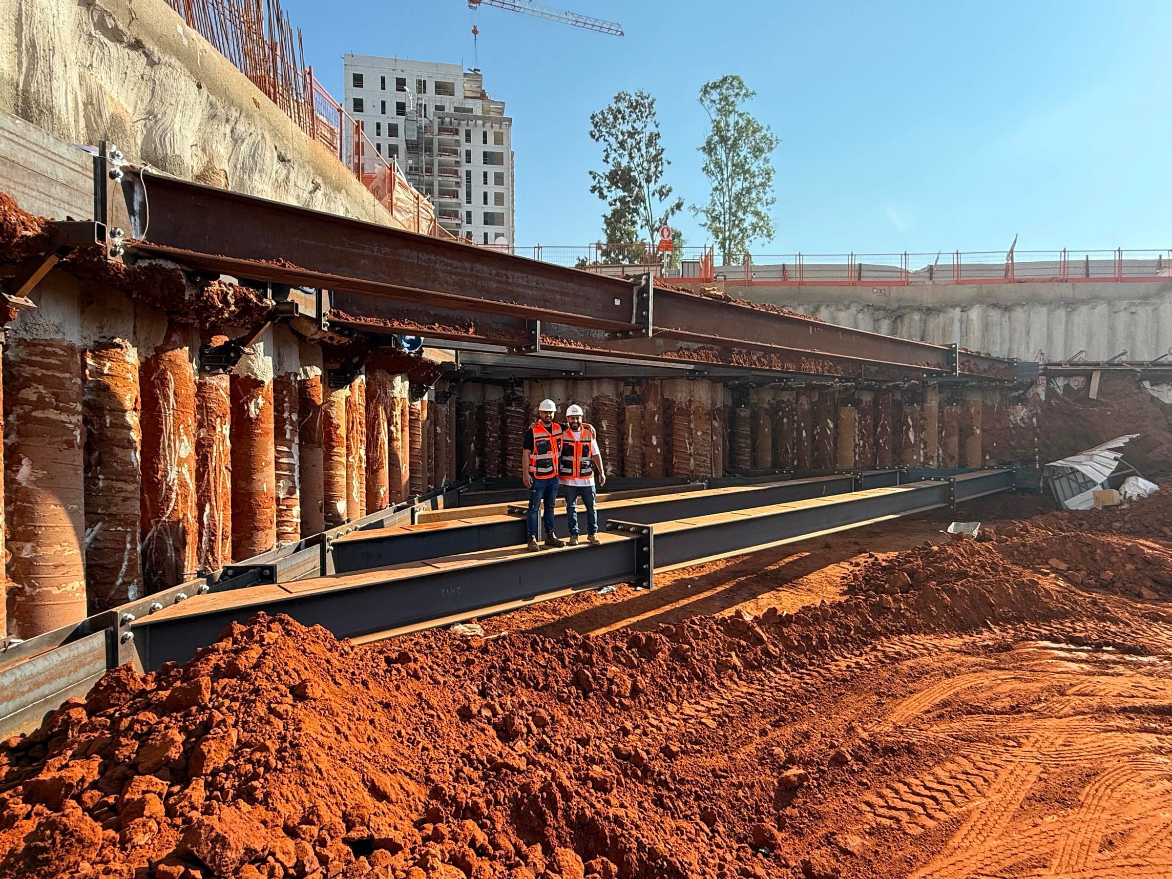 Tel HaShomer excavation shoring steel project